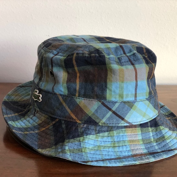 Lacoste Plaid Bucket Hat - Picture 1 of 4